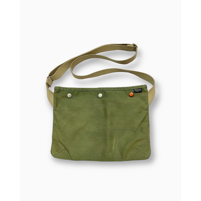 กระเป๋าญี่ปุ่นมือสอง PORTER COPPI SACOCHE GREEN SHOULDER BAG (MADE IN JAPAN) Size 9x12 นิ้ว มือสอง