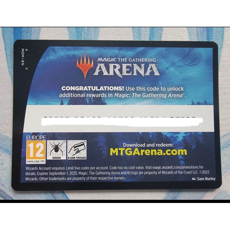 การ์ด MTG Arena Promo Code for 1 Pack ชุด March of the Machine MOM