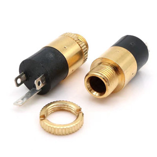 แจ็ค 3.5mm ตัวเมีย ซ็อกเก็ต 3.5 mm Audio Jack Socket 3 Pole สีดำ/1ตัว