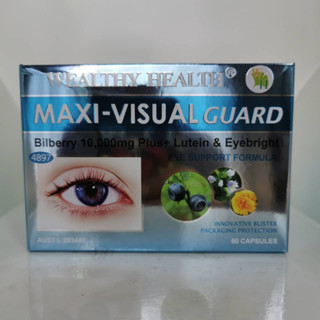 Wealthy Health Maxi Visual Guard Bilberry 10,000mg Plus+ Lutein Eyebright 60 Capsules