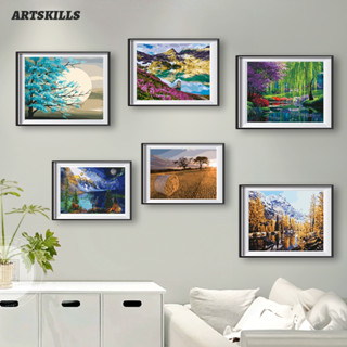 Artskills (พร้อมส่ง) ภาพระบายสีตามตัวเลข แบบขึงเฟรมไม้ งานศิลปะ DIY painting by numbers ภาพสวยๆ ทิวทัศน์ธรรมชาติ  22791