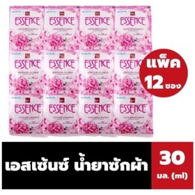 Essence น้ำยาซักผ้า เอสเซ้นซ์ กลิ่น Floral ( สีชมพู ) ชนิดซอง 30 มล. แพ็ค 12 ซอง