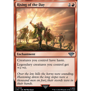 Rising of the Day การ์ด Magic The Gathering ของแท้ จากชุด The Lord Of The Rings