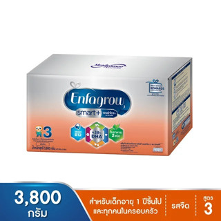 Enfagrow Smart+ Instant Powdered Milk Product เอนฟาโกร สมาร์ทพลัส ผลิตภัณฑ์นมผง สูตร 3 3800 กรัม