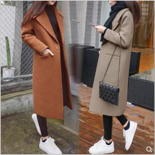 🔥582🔥พร้อมส่ง ส่งไว ทันใจ ร้านคนไทยค่ะ❤️ โค้ทใส่เที่ยว โค้ทยุโรป BASIC LONG COAT WOOL