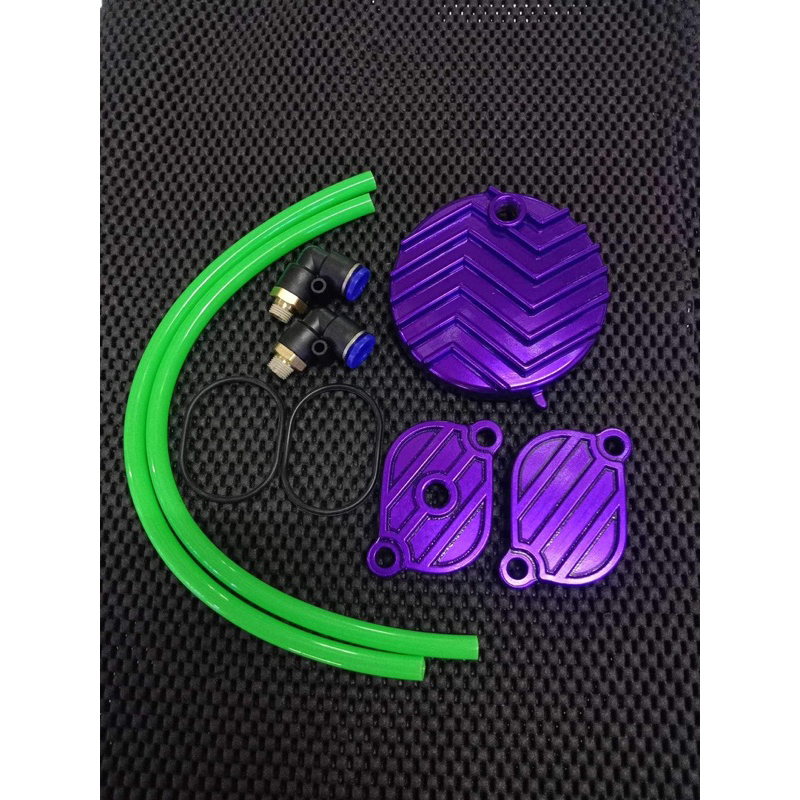 ฝาระบายเวฟ 125R/S/i บังลม 2 วาว ฝาระบายความร้อน + สายครบชุด สำหรับรถ Wave125 งาน CNC  #ฝาระบายเวฟ 12
