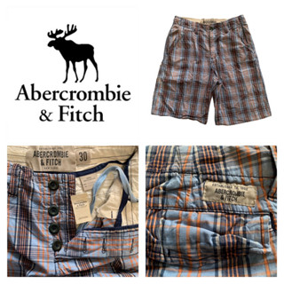 Abercrombie &amp; Fitch กางเกงขาสั้น ผู้ชาย ลายสก็อต ไซส์30 วัดจริงเอว31 มีตัวเดียวเท่านั้น❗️