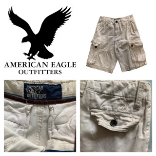 American Eagle ของแท้ กางเกงคาร์โก้ ขาสั้น ผู้ชาย สีขาว เอว32 มีตัวเดียวเท่านั้น❗️