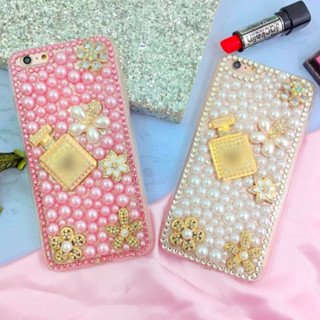 i6/6+/7+/11/12/12promax/13promaxเคสไข่มุก เคสคริสตัล เคสแฟชั่น เคสมือถือ หรูหรา เคสติดเพชร