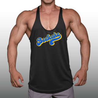 BEEFCAKE เสื้อกล้ามเพาะกายทรงคลาสสิค Bodybuilding Dry Fit Gym Tank Top