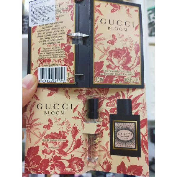 1.5ml ของแท้ 100 % ฉลากไทย ล็อตใหม่ Gucci Bloom EDP Intense ml น้ำหอมแท้ ขนาดทดลอง New 2023