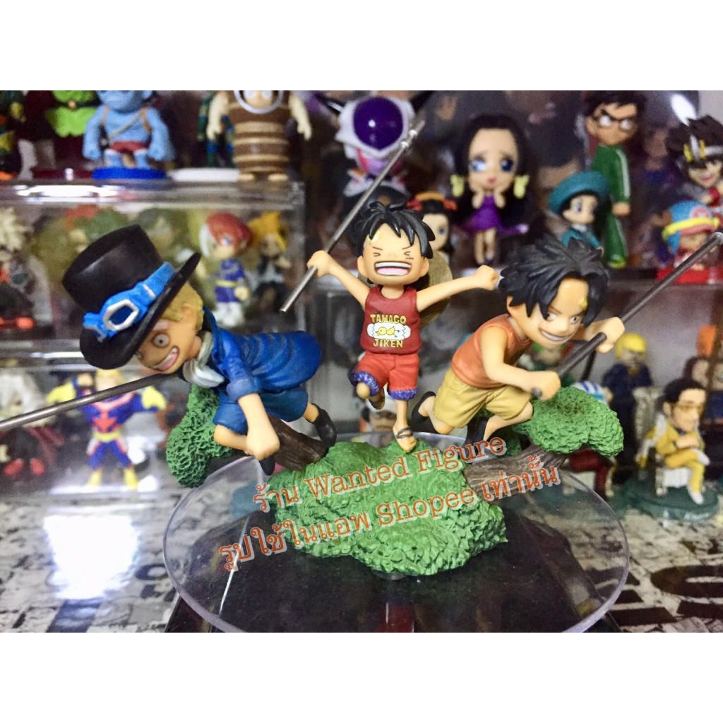 ลูฟี่-ซาโบ้-เอส วันพีช Monkey D. Luffy- Portgas D. Ace- Sabo One Piece Log Box Figure MegaHouse