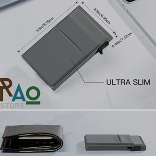 RAO Store กระเป๋าใส่บัตรเครดิตรุ่นslim มีระบบ RFIDป้องกันการโจรกรรม กล่องเก็บบัตร5-6ใบ เป๋าใส่บัตร กระเป๋าสตางค์ผู้ชาย