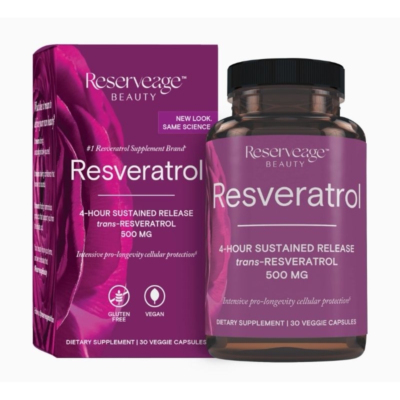 Reserveage Nutrition Resveratrol 500 mg, 30 เม็ด📌พร้อมส่ง✨