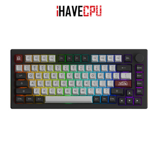 iHAVECPU KEYBOARD (คีย์บอร์ด) AKKO 5075B PLUS DRACULA CASTLE (AKKO WINE WHITE SWITCH) (LASER THAI)