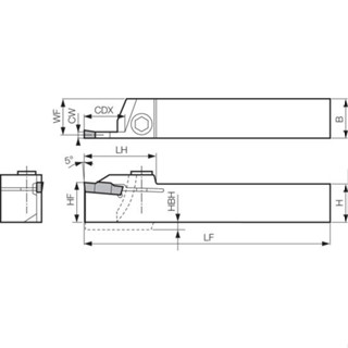 ด้ามมีดเซาะร่อง เคียวเซร่า KGMR2525M-2T17 Kyocera HOLDER GROOVE