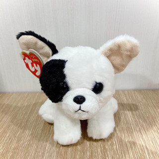 น้องหมา Ty Beanie Babies Boos Marcel The French Bulldog Plush Puppy Dog Black White ป้ายห้อย