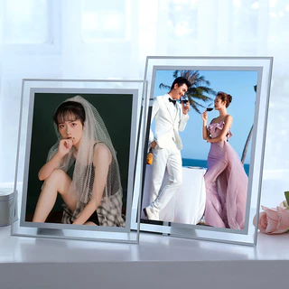 *พร้อมส่ง* กรอบรูป กรอบรูปคริสตัล ขอบเงิน/ทอง กรอบรูปกระจก กรอปรูปมินิมอล กรอบรูปตั้งได้ กระจกแนวตั้งและนอน ราคา/ชิ้น