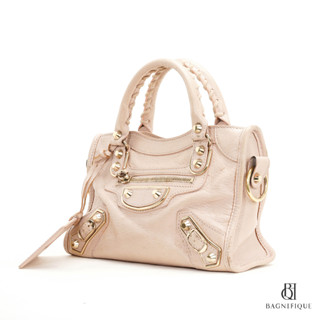 BALENCIAGA CITY SMALL BEIGE LAMB GHW