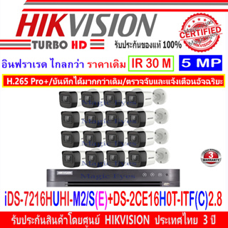 Hikvision กล้องวงจรปิดรุ่น  DS-2CE16H0T-ITF 2.8mm (16)+DVR รุ่น iDS-7216HUHI-M2/S(E)(1)