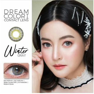 🦄🌈Dreamcolor1 Winter Grey/ Brownคอนเทคเลนส์รายเดือน นุ่มสบาย กันUV