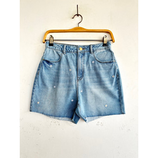 CAMAIEU Embroidered Denim Shorts