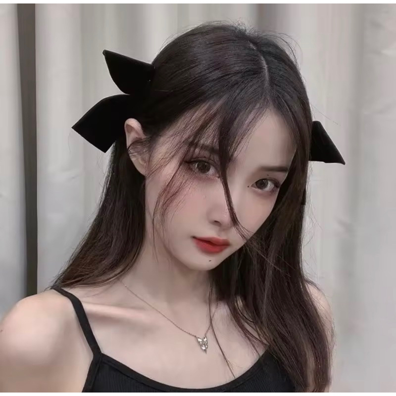 [พร้อมส่งในไทย-2 ชิ้น] กิ๊บติดผมจีซูแฟชั่นเกาหลี  หลากหลายสี ทรงโบว์ ไม่ขาด ไม่หลุดง่าย ใช้ได้ทั้งเด็กและผู้ใหญ่ ผ้าดี