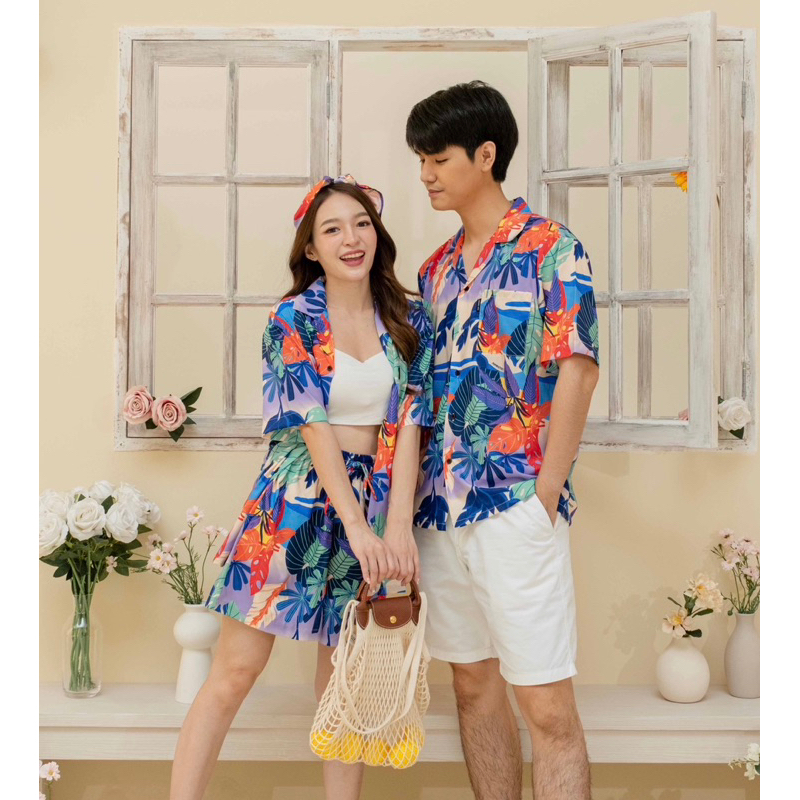 ใช้โค้ด 30% เชิ้ตเหลือตัวละ 245.- พร้อมส่ง!! Minimal Set เชิ้ตแขนสั้น กางเกง Bora Bora Set