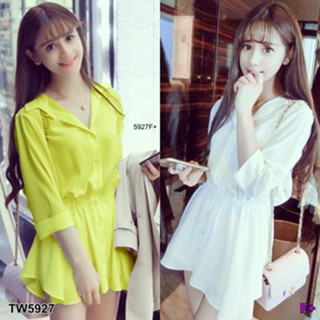 CS5927 เดรสเชิ้ตชีฟอง+สายเดี่ยว Chiffon shirt dress + single strap