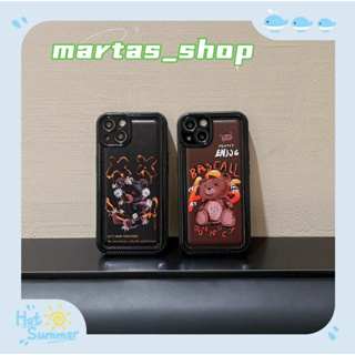 ❤️ส่งของขวัญ❤️ เคสไอโฟน 11 12 13 14 Pro Max หมีน้อย ความคิดสร้างสรรค์ กราฟฟิตี สไตล์คู่รัก Case for iPhone สาวน่ารักหัวใ