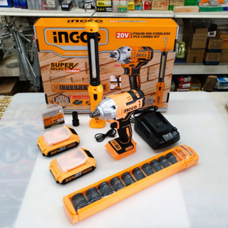 INGCO COSLI23011 คอมโบ้ บล็อกกระแทกแบตเตอรี่ไร้สาย 20v CIWLI2038