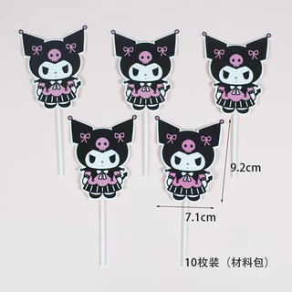 ป้ายปักเค้ก คุโรมิ Kuromi มายเมโลดี้ สำหรับตกแต่งเค้ก