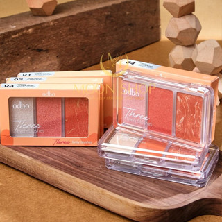 โอดีบีโอ ทรี ไลฟ์ลี่ บลัชเชส บลัชออนเนื้อละมุน 3 โทนสี ODBO Three lively blushes #OD131