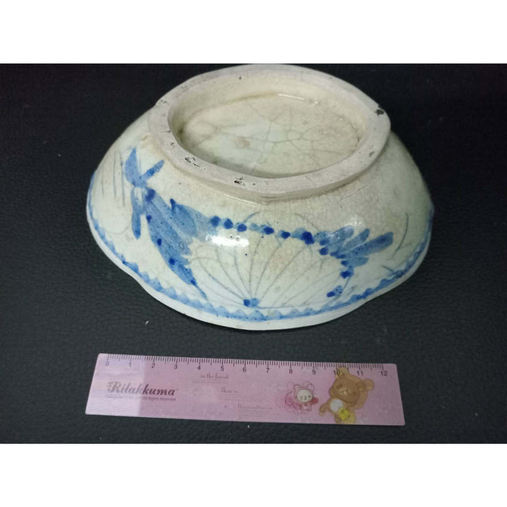 ชามกระเบื้องเคลือบโบราณ antique porcelain bowl 1 pc,