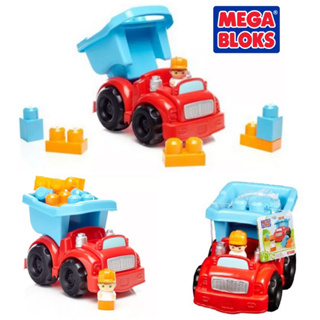 Mega Bloks Dump Truck with Loading Bin &amp; 1 Block Buddy Driver DYT58 Building Set (6 Pieces)