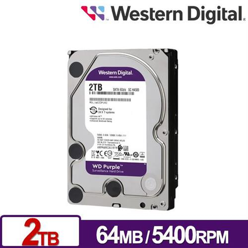 HARDDISK CCTV  WD PURPLE-SATA3 (WD23PURZ)2 TB 3.5" Harddisk 64 MB -3 ปี