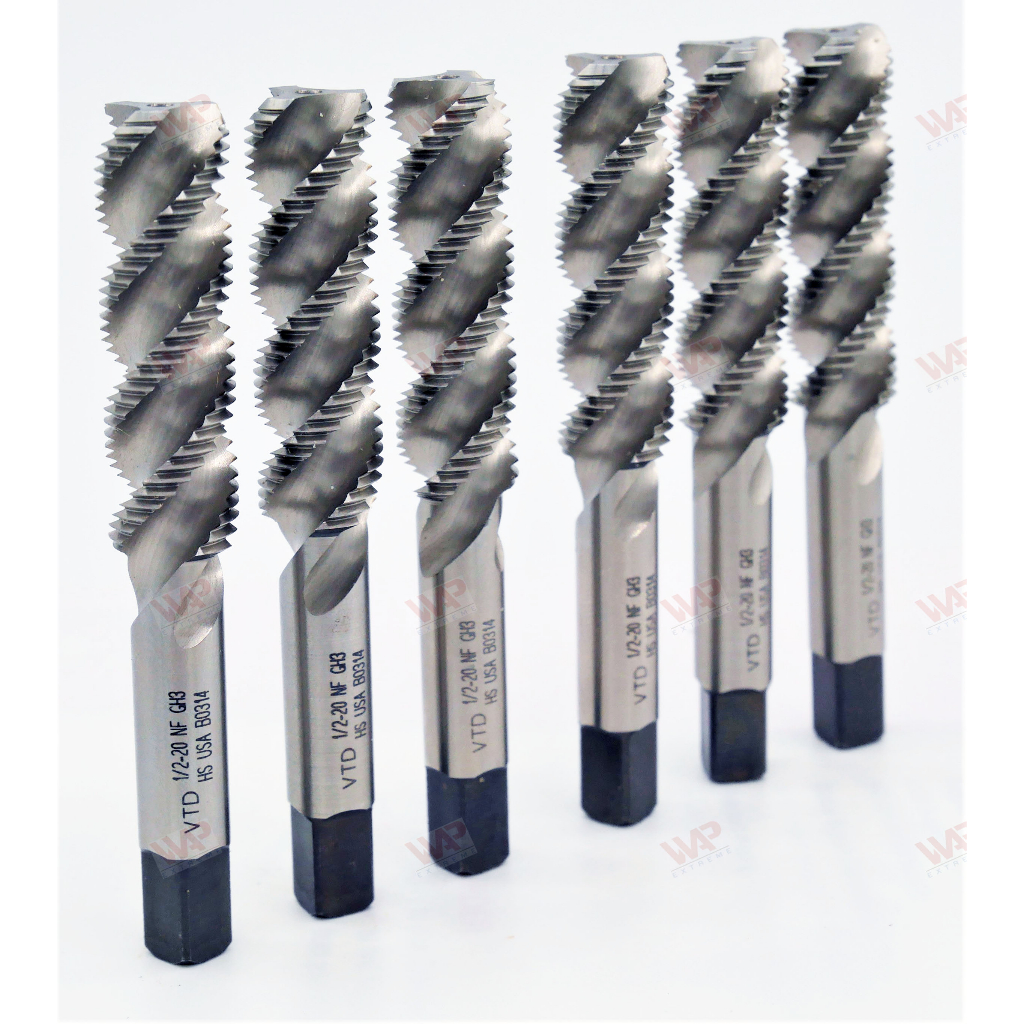ดอกต๊าปเกลียว ต๊าปเกลียว ดอกต๊าปเกลียวตัวผู้ 1/2-20 TAP 1/2-20 HS G H3 3F BO HIGH HELIX TAP VERMONT 