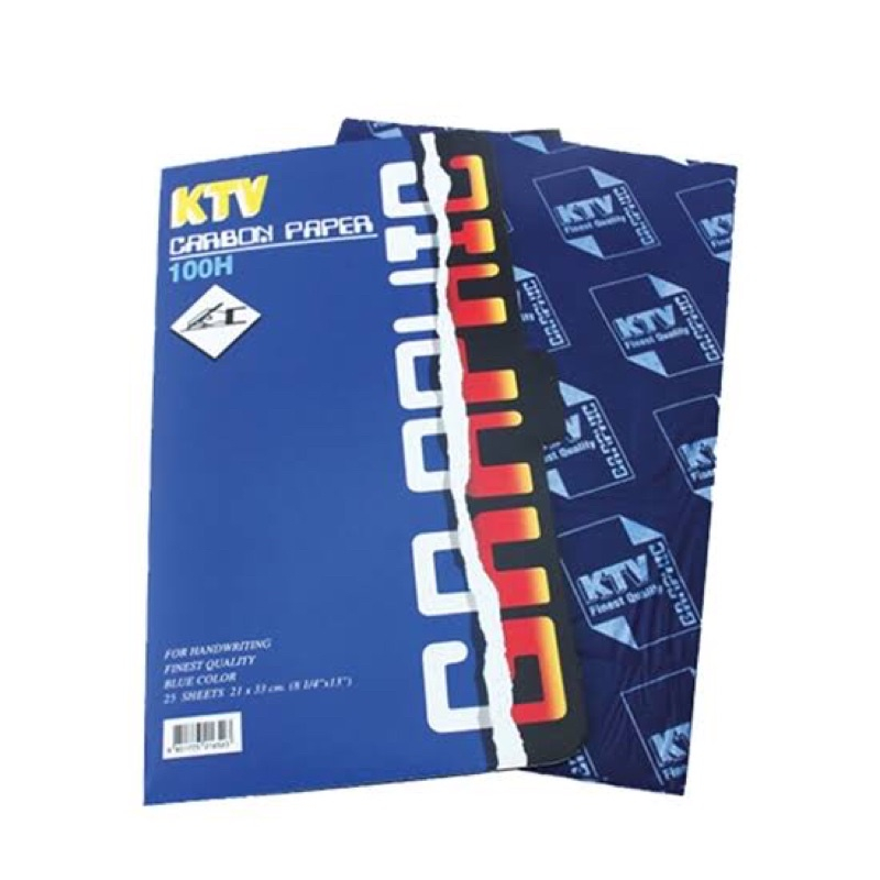 KTV กระดาษคาร์บอน สีน้ำเงิน (1กล่องมี100แผ่น)