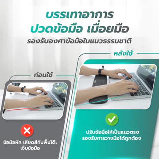 Bewell เซ็ต แผ่นรองเม้าส์ และแผ่นรองข้อมือคีย์บอร์ด รุ่น Ergonomic Plus บรรเทาอาการปวดข้อมือ