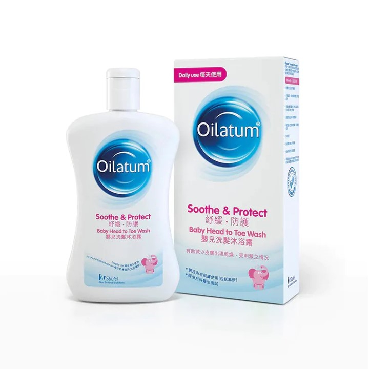 Oilatum Baby Sooth and Protect Head to Toe Wash  ออยลาตุ้ม ผลิตภัณฑ์สระผมและอาบน้ำ 300ml.