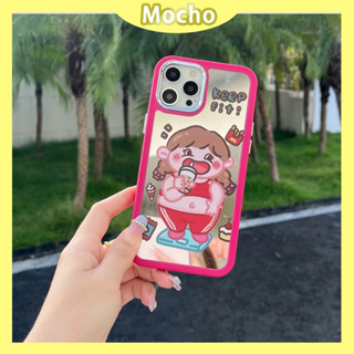 💕พร้อมส่ง💕iPhone 14 13 12 11 Pro Max เคส for เคสไอโฟน11 น่ารัก บางเบาพกพาง่าย การ์ตูน แฟชั่น กระจกเงา สาวน้อย Case