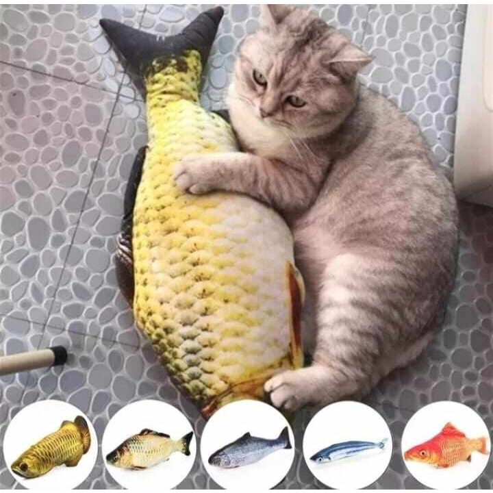 (พร้อมส่ง) ตุ๊กตาปลาของเล่นสัตว์เลี้ยง ขนาด 28 cm ตุ๊กตาปลา ของเล่นแมว ตุ๊กตาปลาดุ๊กดิ๊ก ปลา ดิ้น
