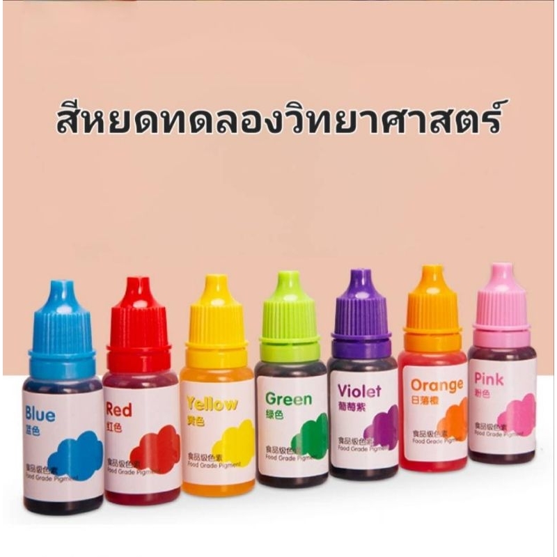 สีหยด ทดลองวิทยาศาสตร์ สีทดลอง ของเล่นเสริมทักษะการผสมสี