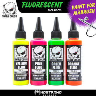 Skull Color : Fluorescent สีพร้อมใช้สำหรับแอร์บรัชสูตร Acrylic ขนาด 60ml