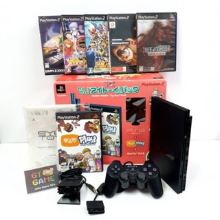 PS2 Slim Charcoal Black × WAKU WAKU limited "EyeToy" Pack