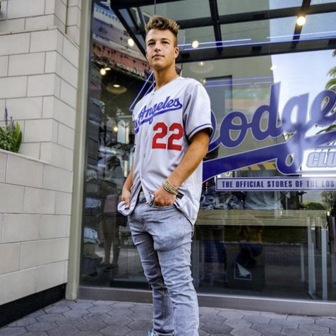 เสื้อเบสบอล MLB ทีม Los Angeles Dodgers เสื้อทีม แอลเอ ดอดเจอร์ส #BB0027 (สีเทา) โอเวอร์ไซส์ S-XL