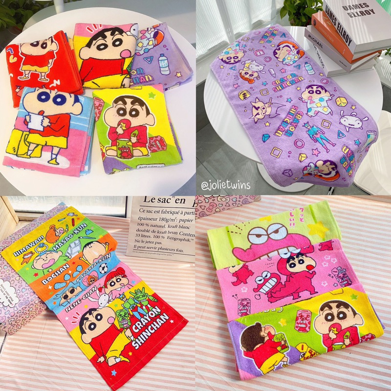 พร้อมส่ง ผ้าเช็ด ผ้าเช็ดผม ผ้าเช็ดมือ Shin chan ชินจัง น่ารัก สไตล์ญี่ปุ่น ซับน้ำดี ของแต่งบ้านน่ารักๆ ผ้าขนหนู 43004