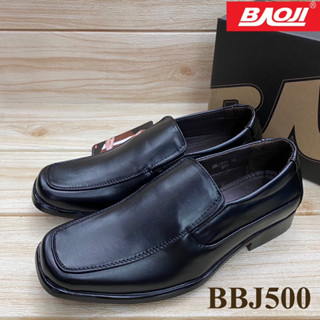 Baoji BBJ 500 รองเท้าคัชชูหนังสีดำ ใส่ทำงาน ใส่ออกงาน (36-41) ลซ