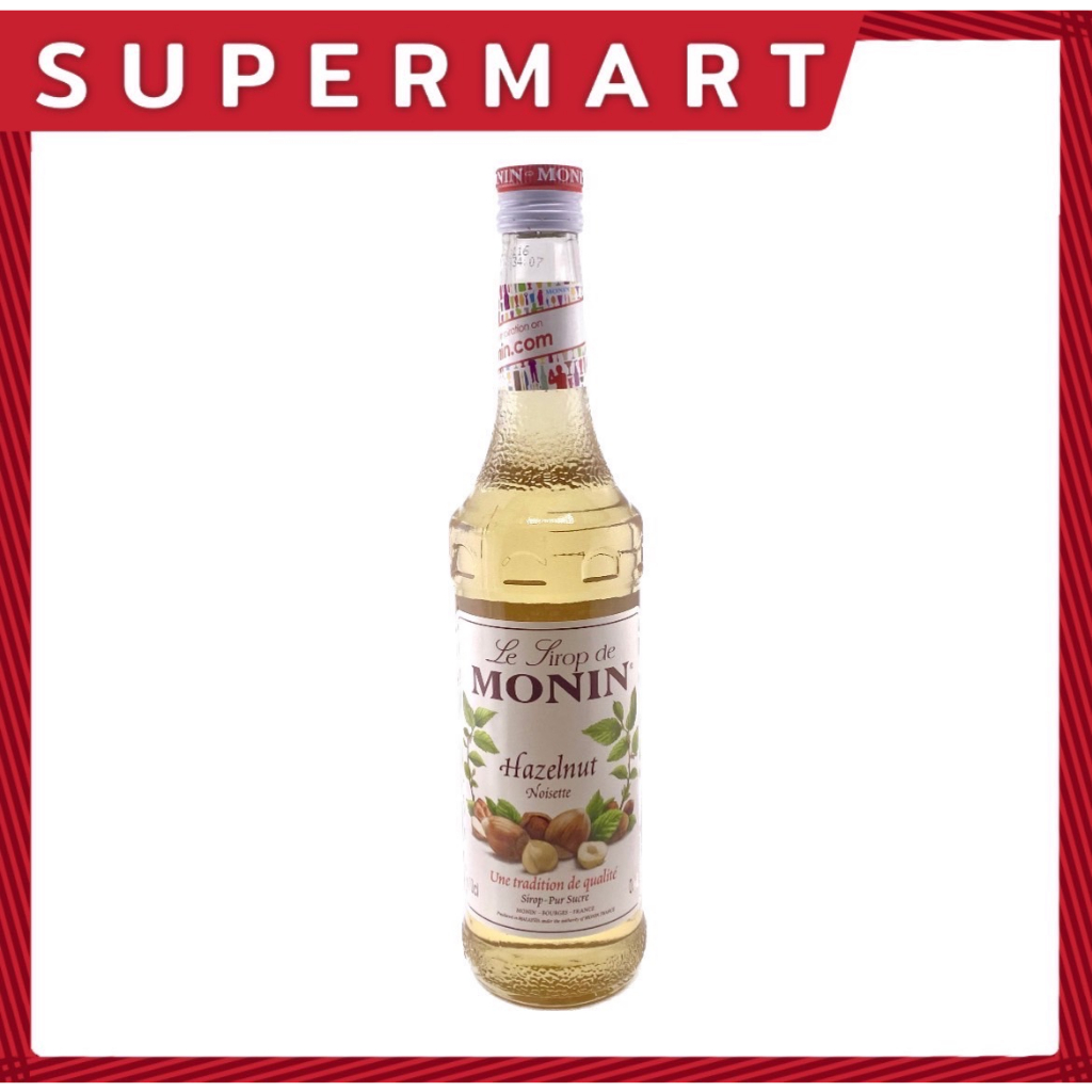 SUPERMART Monin Hazelnut Syrup 700 ml. น้ำเชื่อมกลิ่นเฮเซลนัท ตราโมนิน 700 มล. #1108025