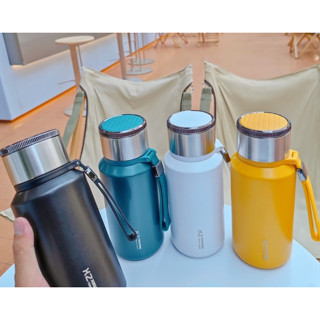 โปร🔥กระบอกน้ำเก็บความเย็น ขนาด600ml มีพร้อมกรองชากระติกน้ำสแตนเลส กระบอกน้ำพกพามีหูหิ้ว ขวดน้ำสแตนเลสเก็บอุณหภูมิ